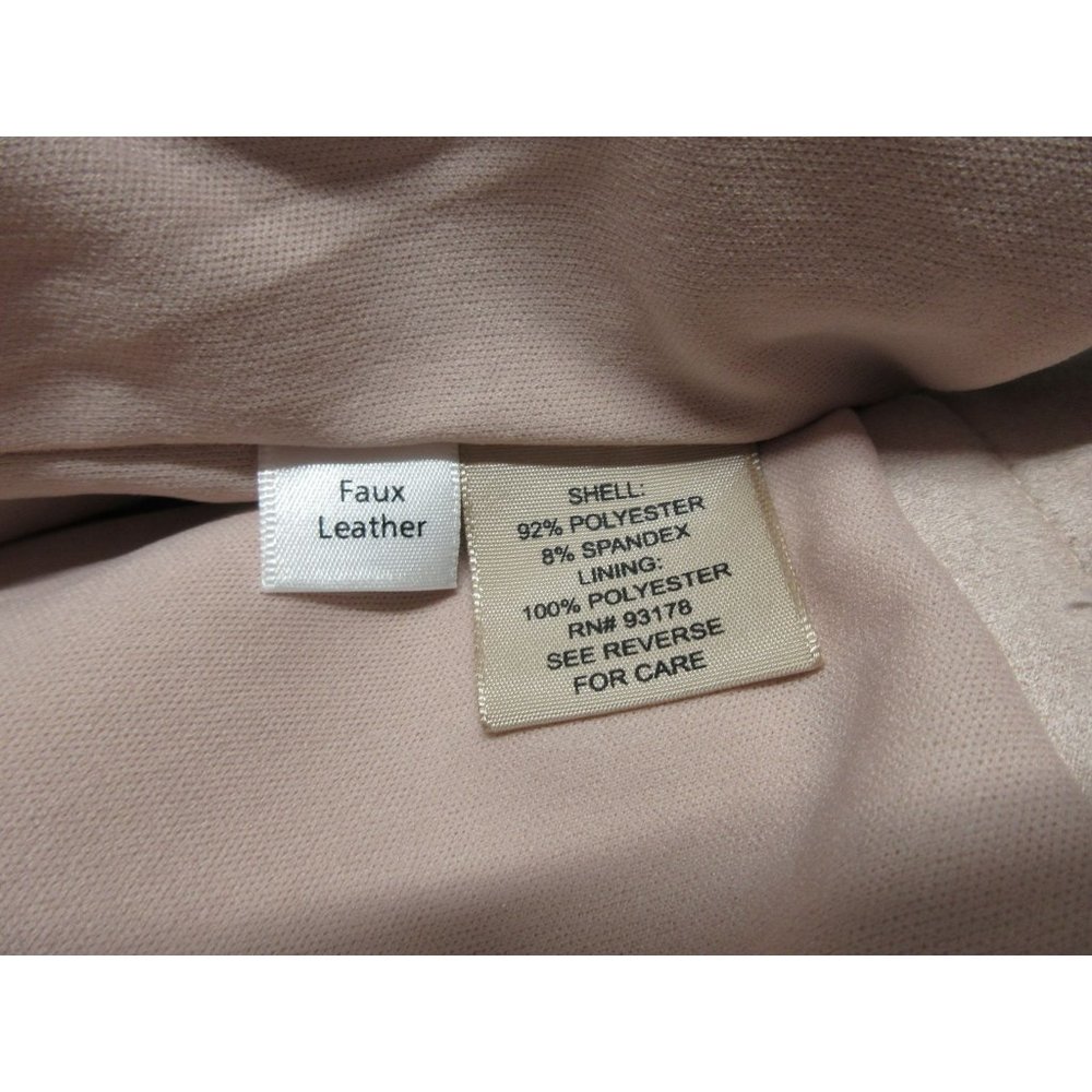 Philosophy women's soft pink vegan faux leather‎ suede moto vest, L - Picture 8 of 12